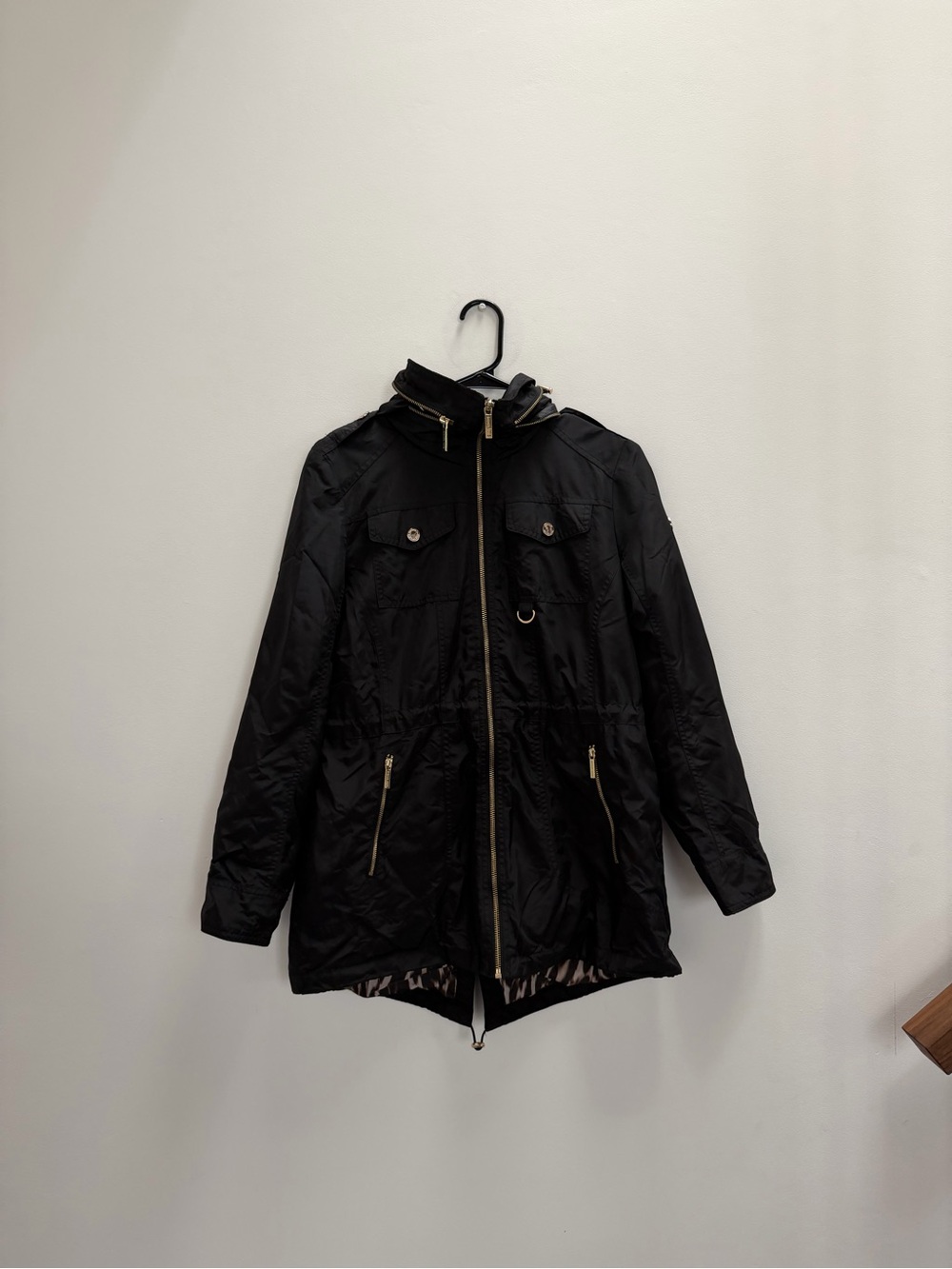 Michael Kors Black Jacket with Cream Label